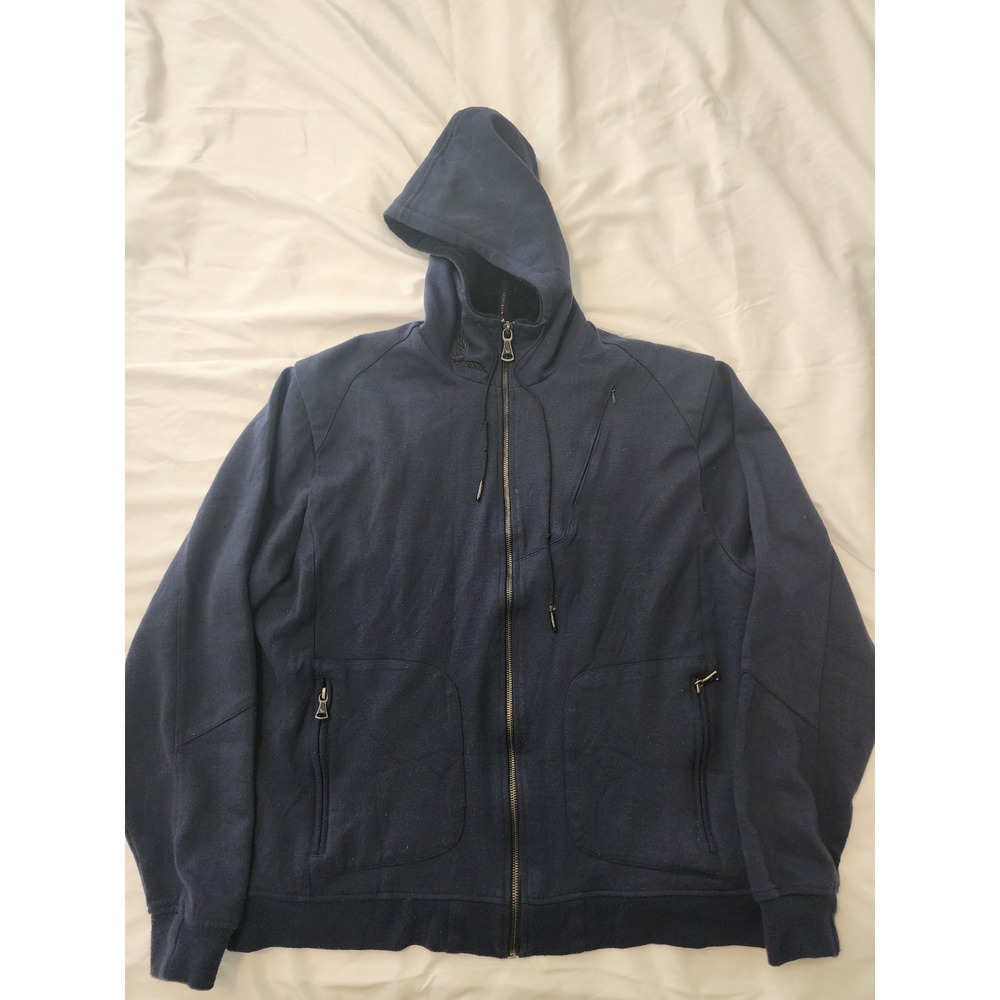 Hawke & Co. Sport Blue Long-Sleeve Full Zip Hoodie. Fleece Lined‎ Black Sz L